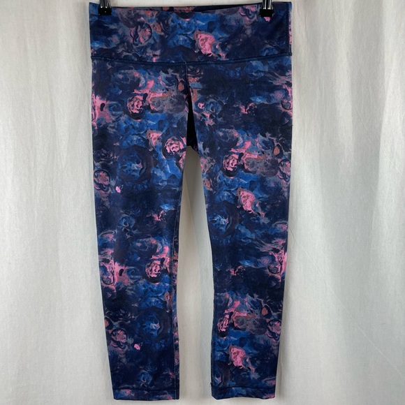Lululemon Wunder Under Crop II Legging Moody Mirage Bark Berry Deep Navy 6 - Picture 4 of 9